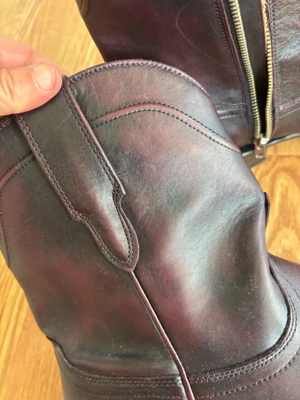 Freebird Tifton Distressed Leather Western Boots Dark Academia Cowboy Rare Color